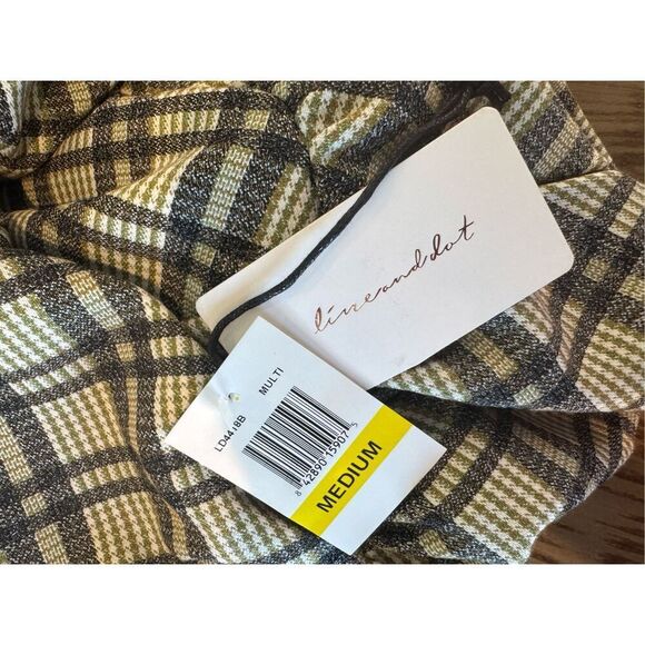 NWT Line & Dot Lisa Plaid Puff Sleeve Mini Dress - Picture 7 of 8